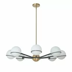 Dainolite Sofia 8-Light Aged Brass Modern/Contemporary Chandelier