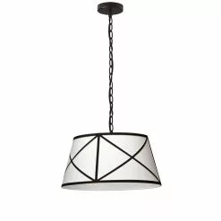 Dainolite Parker 14-in Black 1-Light Transitional Pendant Light