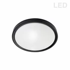 Dainolite Frida 15.75-in Black Contemporary/Modern LED Flush Mount Light