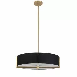 Dainolite Preston 20.75-in Black 4-Light Modern/Contemporary Pendant Light