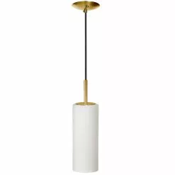 Dainolite Paza 4-in White 1-Light Modern/Contemporary Kitchen Island Light