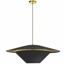 Dainolite Poseidon 24-in Black 1-Light Modern/Contemporary Kitchen Island Light
