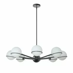 Dainolite Sofia 8-Light Black Modern/Contemporary Chandelier