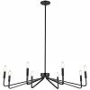 Dainolite Clayton 8-Light Black Modern/Contemporary Chandelier