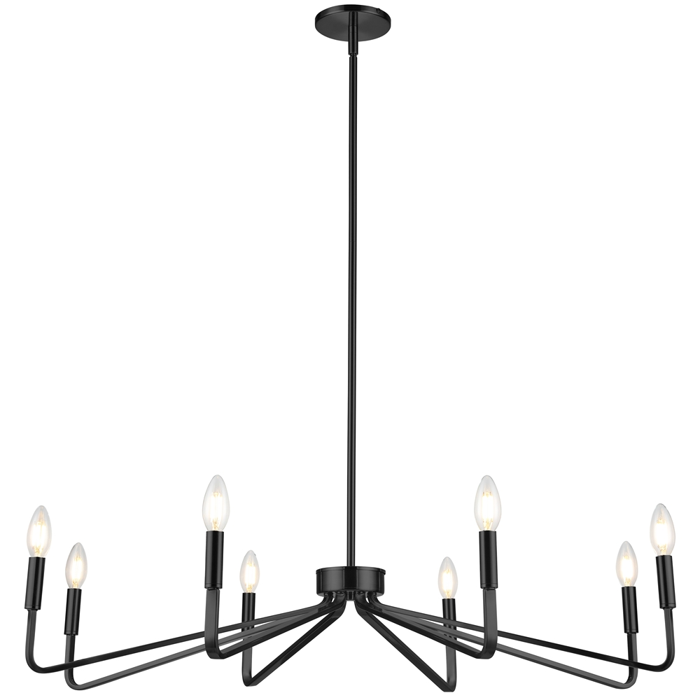 Dainolite Clayton 8-Light Black Modern/Contemporary Chandelier 3 Dainolite Clayton 8-Light Black Modern/Contemporary Chandelier