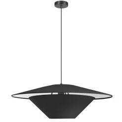 Dainolite Poseidon 24-in Black 1-Light Modern/Contemporary Kitchen Island Light